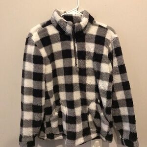 Natural Reflections Black and White Checkered Sweatshirt